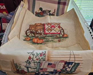 Completed Cross-Stitches (entire tote full to pick through)