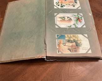 Vintage postcard album with c 1900’s postcards