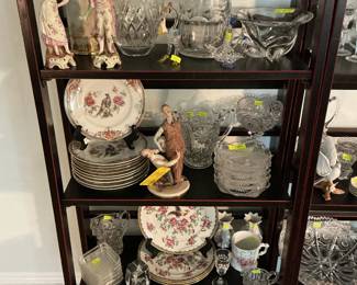 Assorted crystal, cut glass, EAPG, Orrefors bowl, etc.