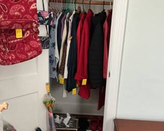 Clothing, umbrellas, etc.