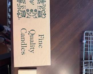 Fine Quality Candles wooden box with taper candles