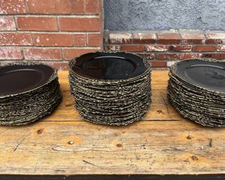 Black and gold chargers 