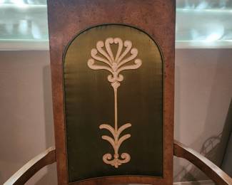 Silk Patterned fabric on backrest