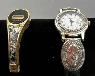 Vintage Watch Lot Brittania Mercury Dime Coin Watch, Geneva Concho, Advance