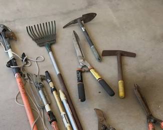Assorted Corona Professional Hedge Shears Fiskars Pole Pruners Loppers Rake