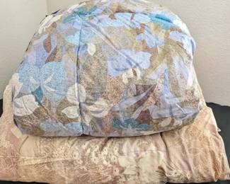 Japan Life Dream Futon and Dream Feather Floral Down Comforters, Set of Two