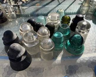 Colorful Glass Insulators Lot CSC Dominion Petticoat Two Piece Transposition