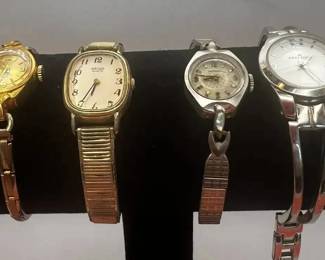 Retro Ladies Watch Lot Seiko Quartz Benrus Suiza Deluxe Anne Klein Bracelet