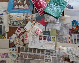 Huge US Mint Stamp Lot USPS Sets Plate Blocks Harris Albums Canada