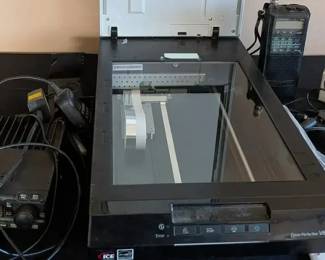 Assorted Ham Radio Lot Yaesu FT2500M, Kenwood Handheld, Epson V600 Scanner