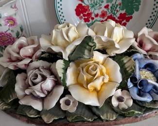 Delicate Porcelain Flower Lot Old Foley Chinese Rose Jug Radnor Bone China Vase