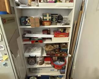 Collectible Arts  Crafts Tin Lot Cadbury Hershey Oreo Barnum, Craft Paints, Rit Dye, Glue Gun