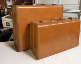 Classic Samsonite 2Piece Tan Suitcase Set Shwayder Bros Denver Luggage