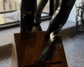 Classic Cutco Knife Block Set, Serrated Slicer, Spreader and SlicePro Shears
