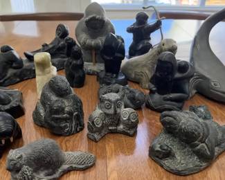Collectible Wolf Sculptures  Boma Canada Inuit Arctic Animal Figurine Lot