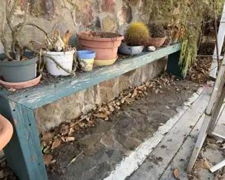 Colorful Garden Pot Lot Terracotta Planters, Hand Painted Pot, Blue Glazed Jug