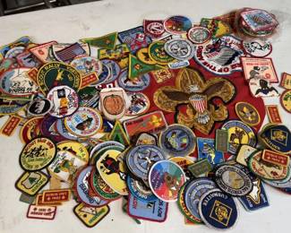 Colorful Boy Scout Patch Lot San Diego Scout Fair, Order of the Arrow, Cubs