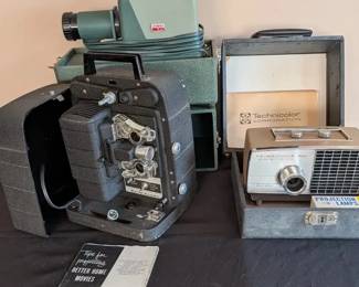 Classic Projector Trio Bell  Howell 256, Technicolor 800 Movie, Argus 300 Slide