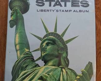 Collectible H.E. Harris Liberty Stamp Album Binder with Mint US Plate Blocks