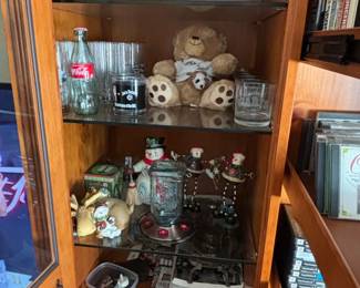 Assorted Collectibles Display Cabinet