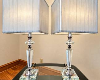 Lot 100 Pair of contemporary lamps