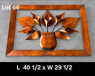 Lot 66 Metal wall art