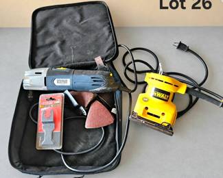 Lot 26 Dewalt sander and more