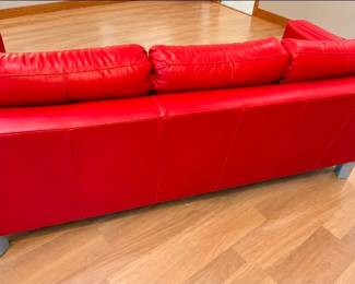 Lot 98 Italsofa red sofa detail 