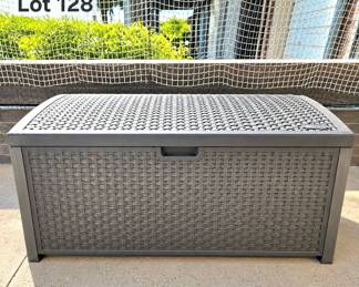 Lot 128 Outdoor storage box  contents