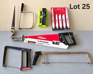 Lot 25 Assorted saws