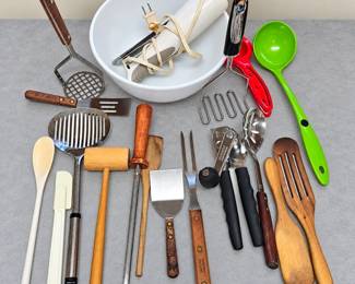 Lot 87 Utensils, bowl, more