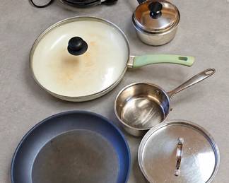 Lot 85 Pots, pans, more