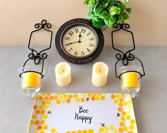 Lot 22 Clock, candles, more