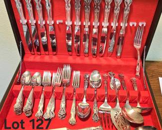 Lot 127 Silverplate flatware