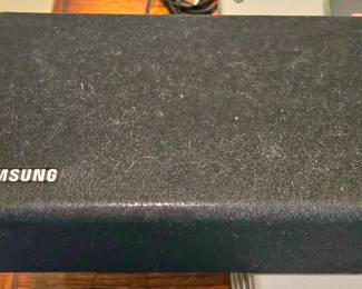Lot 134 CD DVD player and sound bar detail