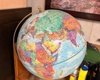 Vintage metal globe