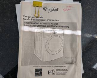 Washer and Dryer Manual