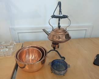Copper Kettle and Bowls