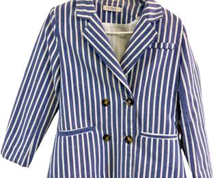 IVIVI Striped Double Breasted Blazer