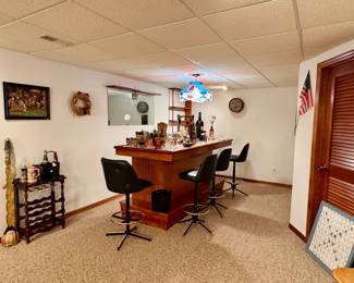 Bar area in lower level