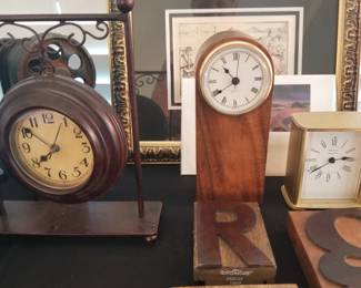 Shelf clocks, including Tiffany