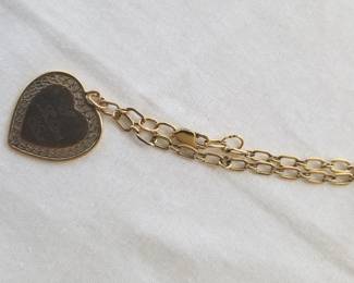 Gold charm bracelet