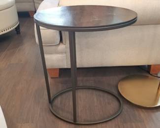 Hammered metal side table