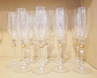 Gold accented barware