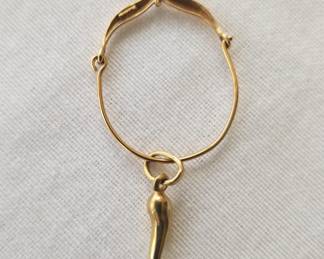 Gold charm holder