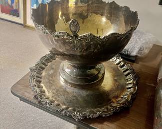 Punch Bowl & matching Serving Tray