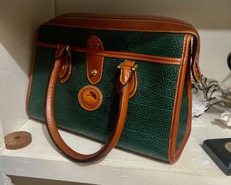 Vintage Dooney & Bourke All-Weather Leather Green Purse 