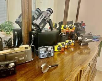 Canon Auto Zoom 814 Super 8mm movie film, Bell & Howell Autoload Super Eight, Polaroid Land Camera