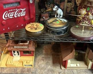 Coke, Nipper Cast Iron Bank, McDonalds Playschool
