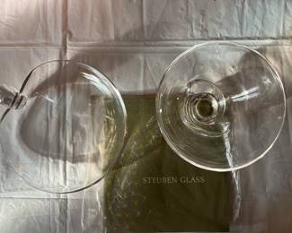 We don't come across Steuben Glass very often, but you can see two examples here.